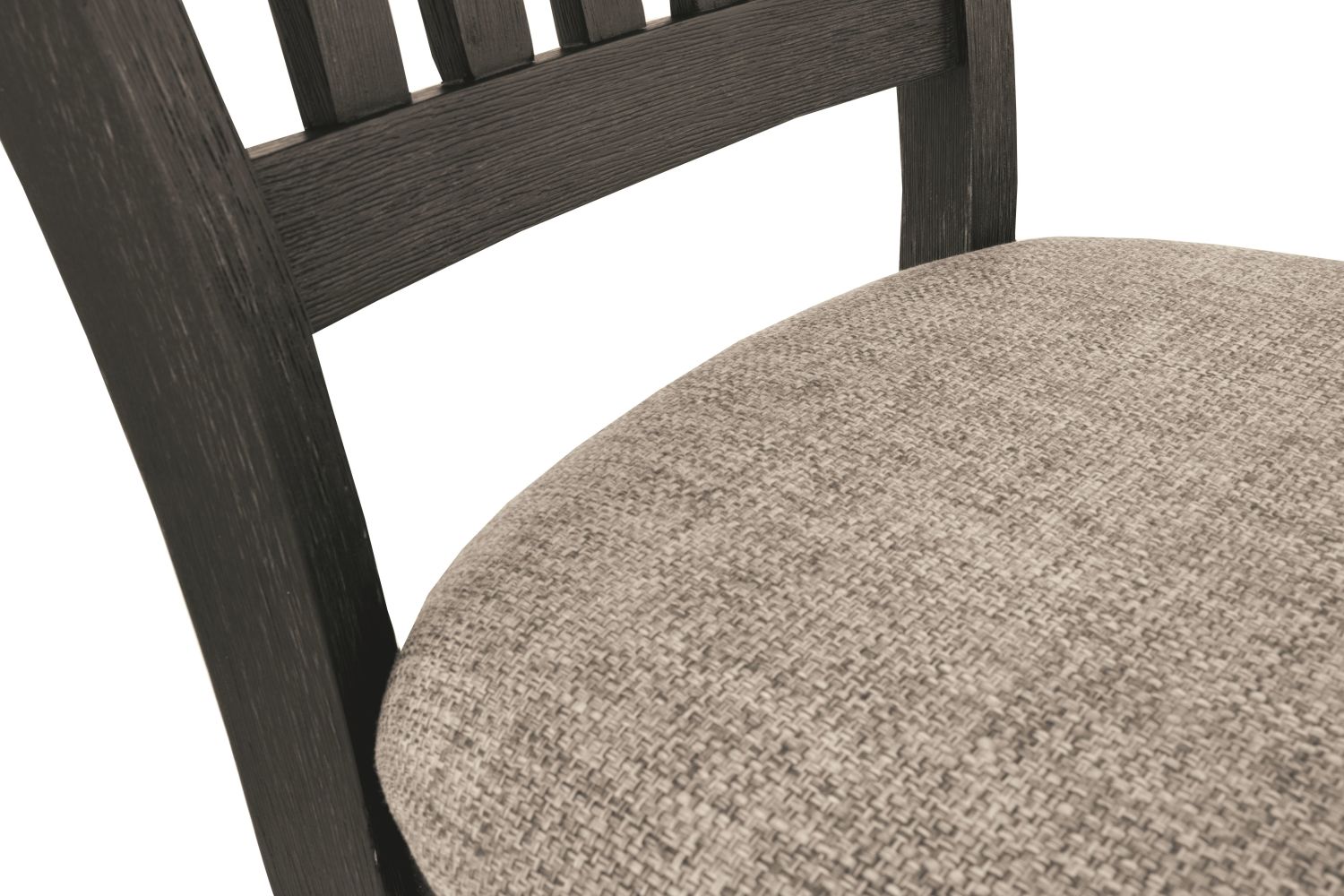 Tyler – Black / Grayish Brown – Dining Uph Side Chair (Set of 2) – Slatback D736-01