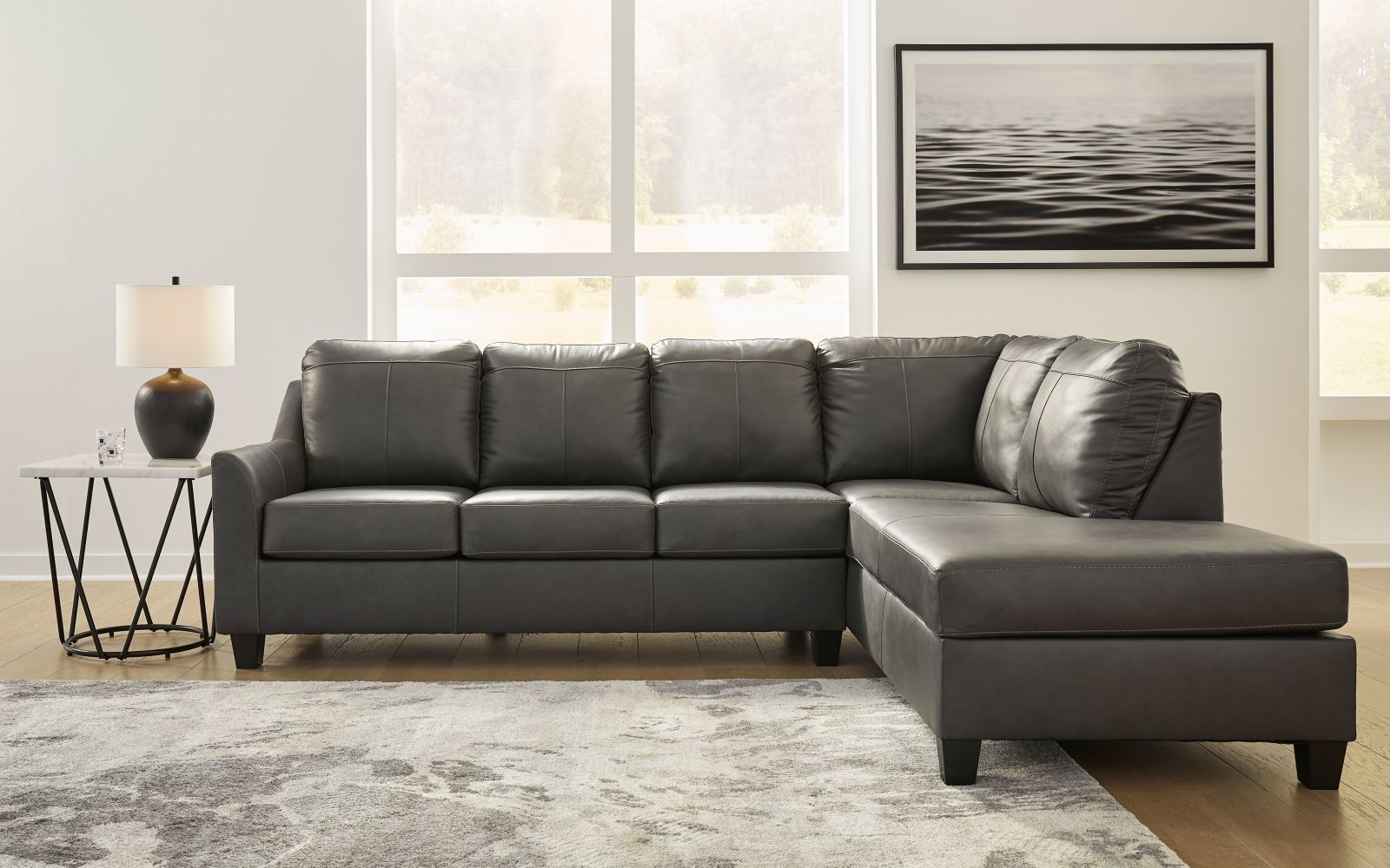 Valderno – Fog – 2-Piece Sectional With Raf Corner Chaise 47804S1