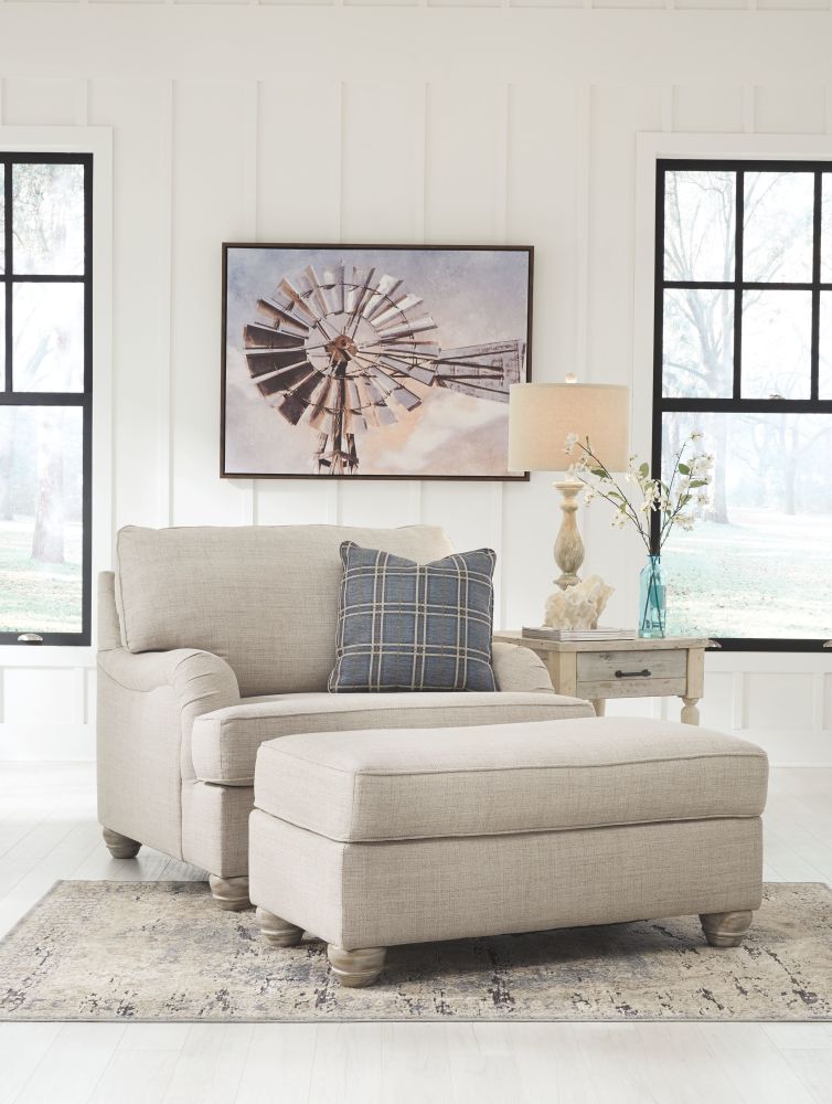 Traemore – Linen – 4 Pc. – Sofa, Loveseat, Chair And A Half, Ottoman 27403/38/35/23/14