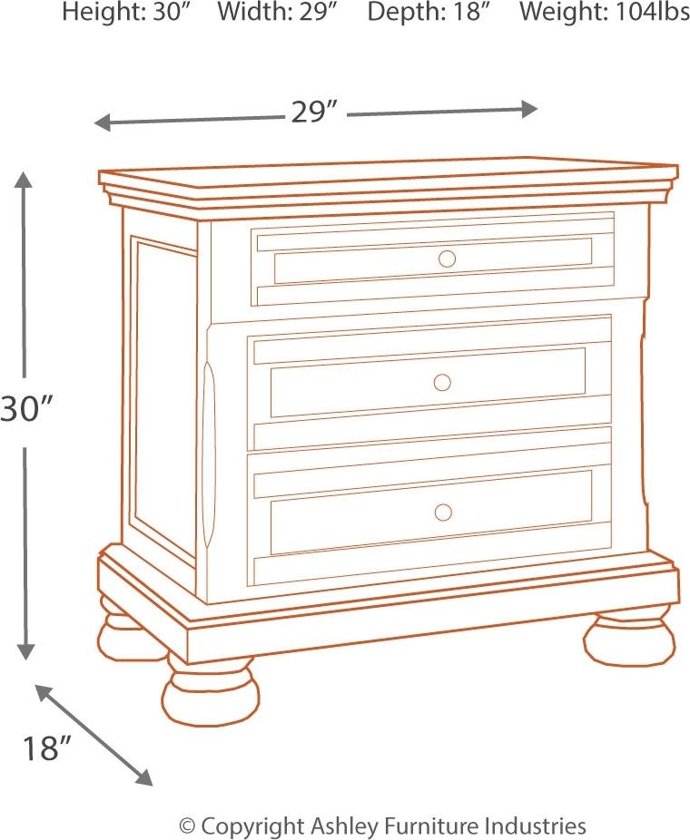 Flynnter – Medium Brown – 6 Pc. – Dresser, Mirror, Queen Panel Bed, Nightstand B719/31/36/57/54/96/92