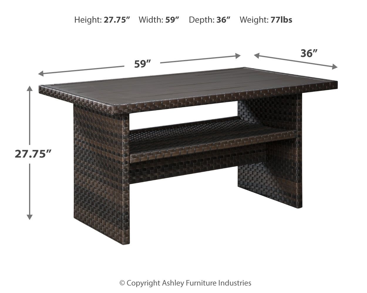 Easy – Dark Brown / Beige – Rect Multi-use Table P455-625