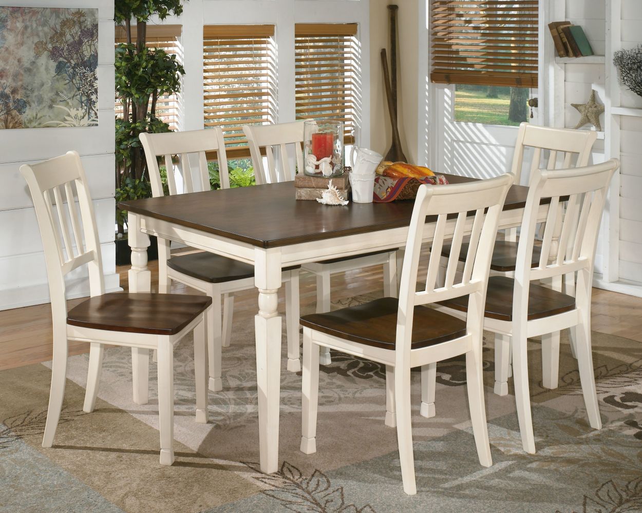 Whitesburg – Brown / Cottage White – Dining Room Side Chair (Set of 2) D583-02
