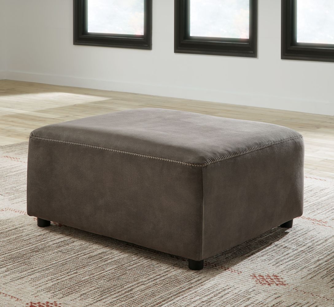 Allena – Gunmetal – 6 Pc. – Corner Chairs 5 Pc Sectional, Ottoman 21301/64/46(2)/77/65/08
