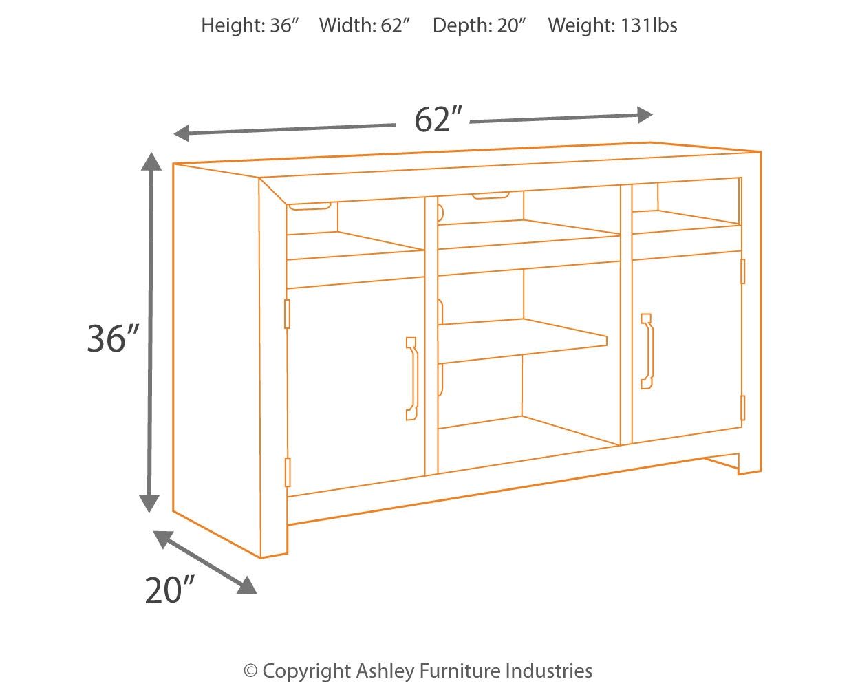 Sommerford – Brown – LG TV Stand W/Fireplace Option W775-48