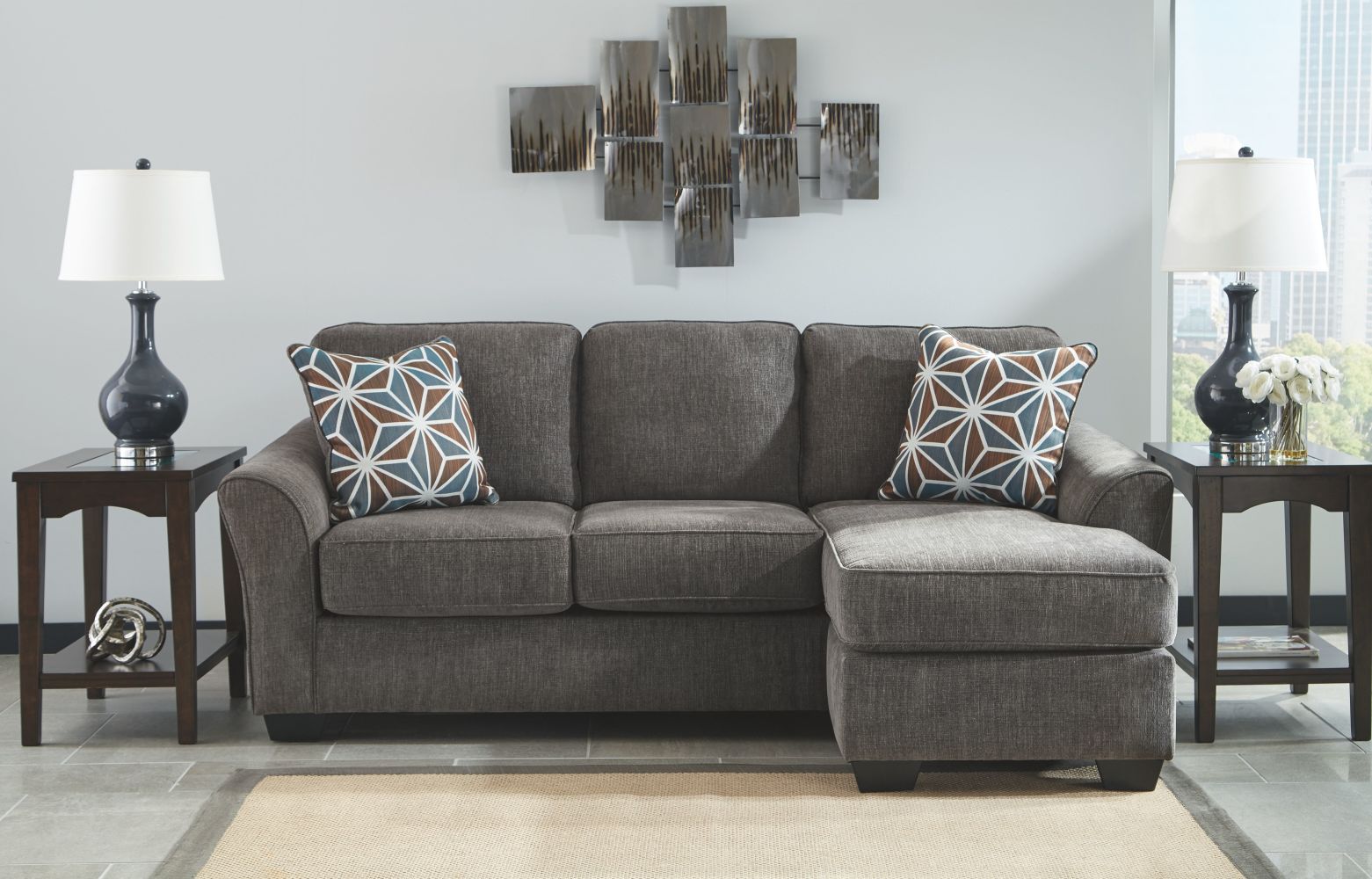 Brise – Slate – Queen Sofa Chaise Sleeper 8410268