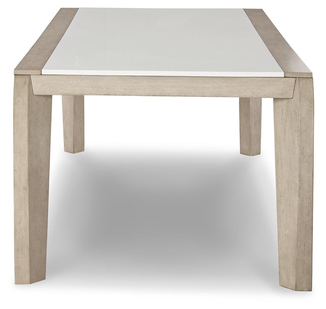 Wendora – Bisque / White – Rectangular Dining Room Table D950-25