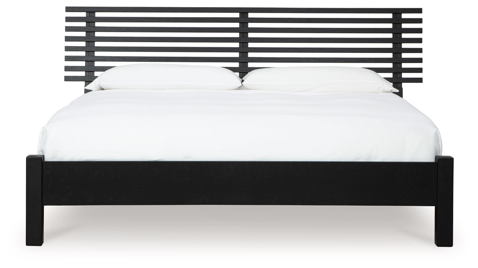 Danziar – Black – King Slat Panel Bed With Low Footboard B1013B6