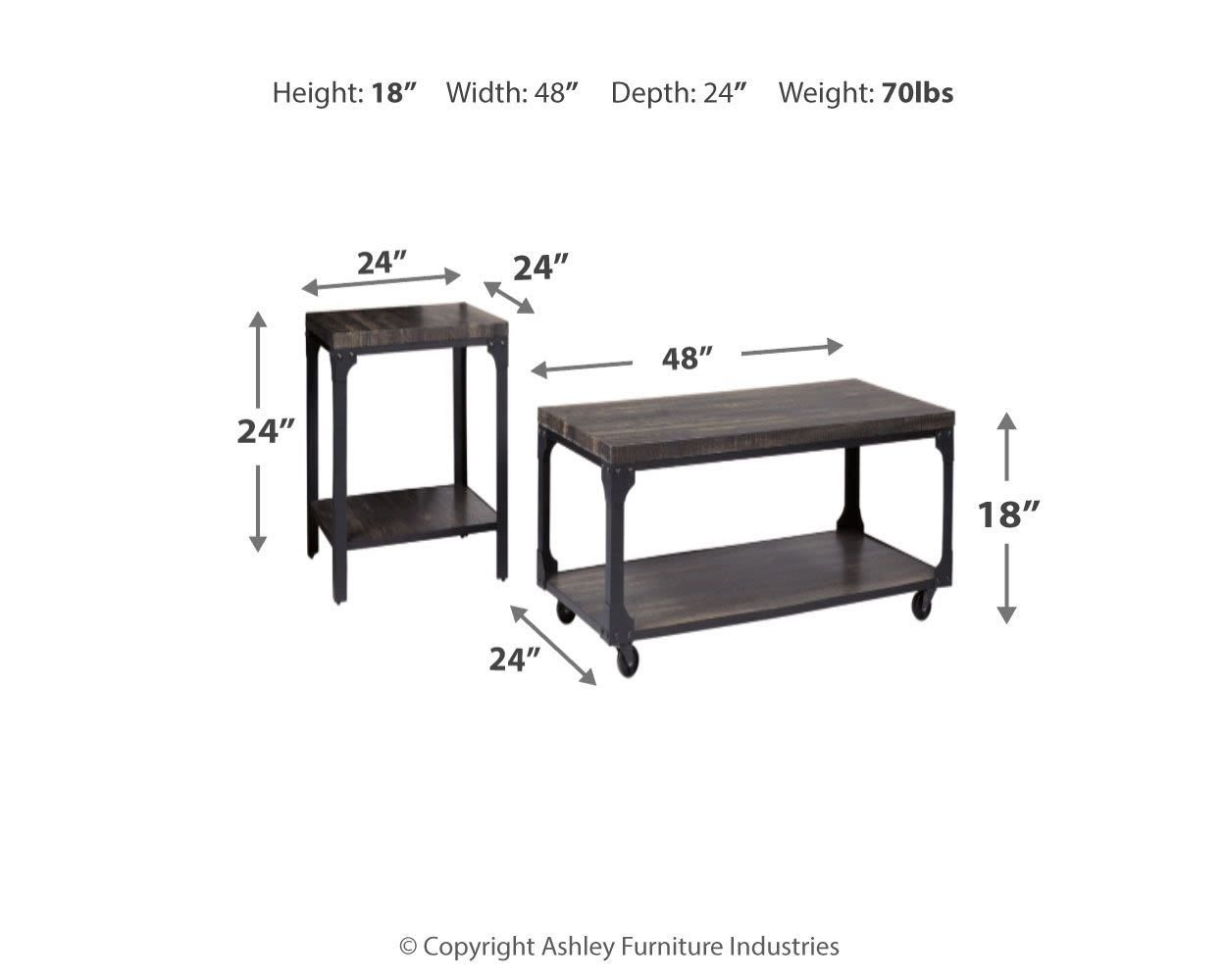 Jandoree – Brown / Black – Occasional Table Set (Set of 3) T108-13