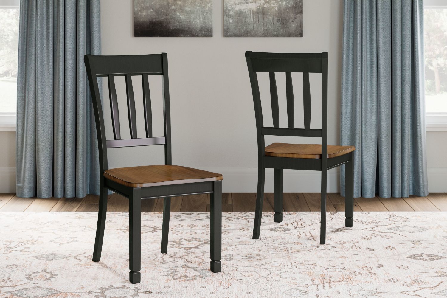 Owingsville – Black / Brown – Dining Room Side Chair (Set of 2) D580-02