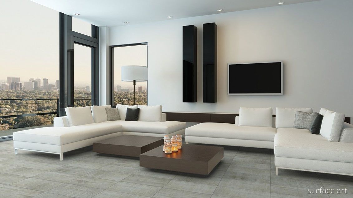 Surface Art Brushed Metallic Modern Metallic Grey TSEVMBRMGR2424