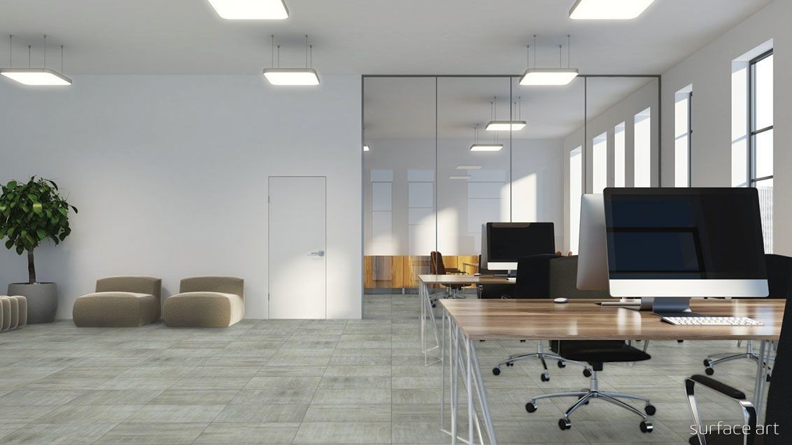 Surface Art Brushed Metallic Modern Metallic Grey TSEVMBRMGR2424