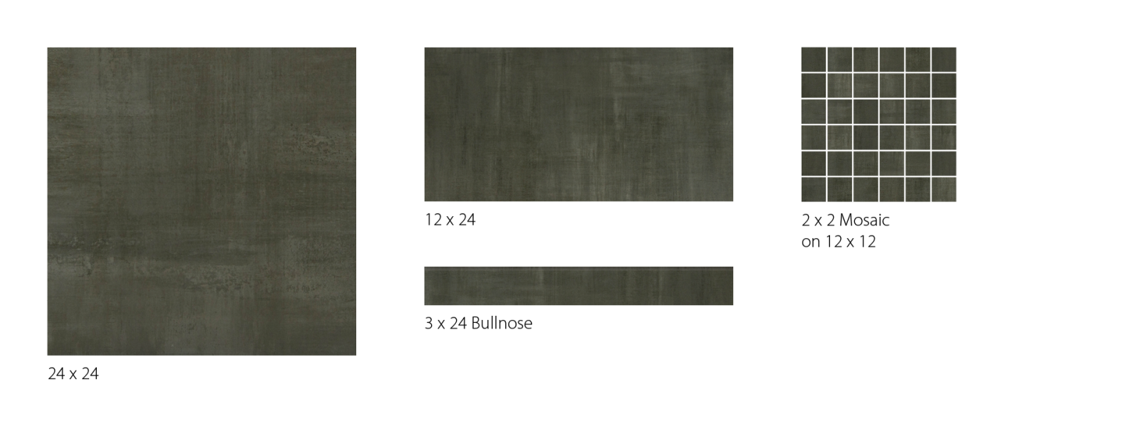 Surface Art Brushed Metallic Modern Metallic Charcoal TSEVMBRMCH1224