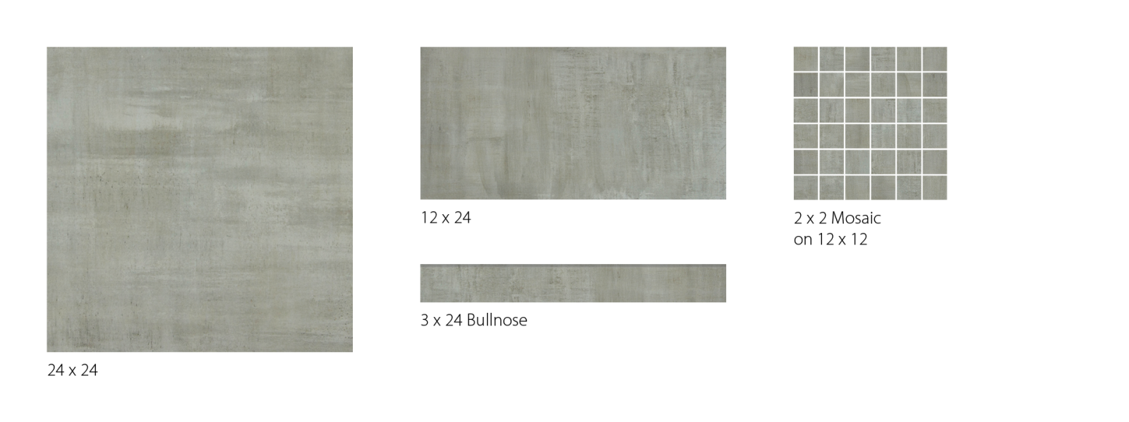 Surface Art Brushed Metallic Modern Metallic Grey TSEVMBRMGR2424