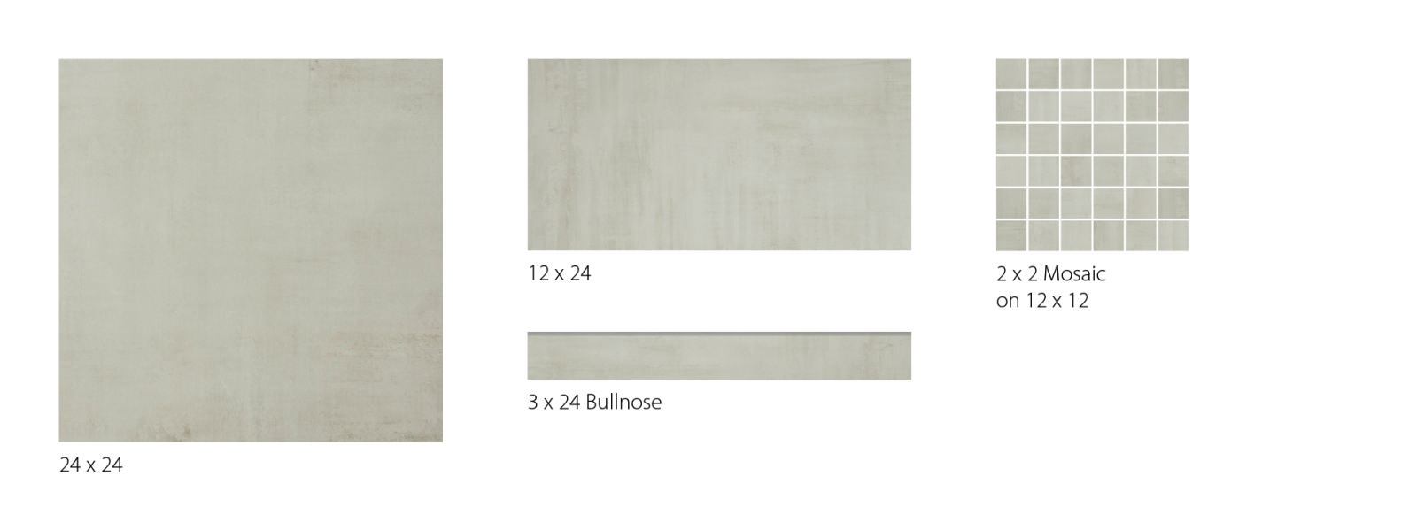Surface Art Brushed Metallic Modern Metallic White TEKBRMEWH2424LR
