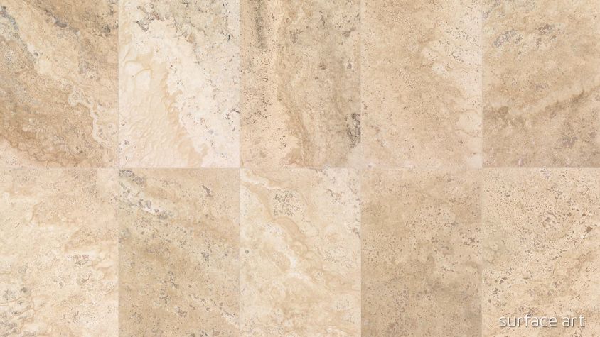 Surface Art Filled & Honed Travertine Picasso TSAFHP0306