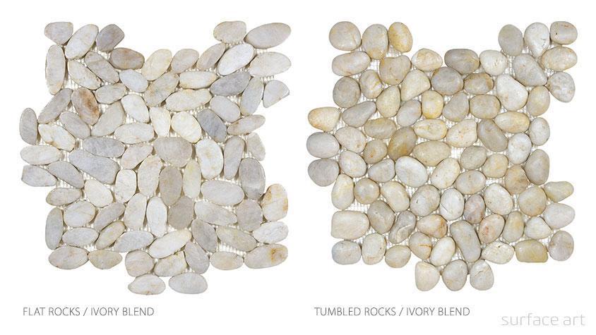 Surface Art River Rock Pebbles Ivory Blend TSARRTUMROCKIVM