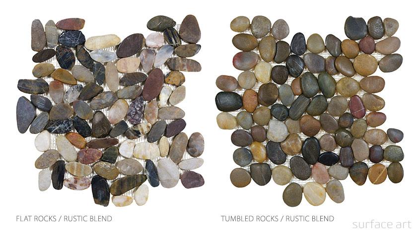 Surface Art River Rock Pebbles Rustic Blend TSARRFLTROCKRUM