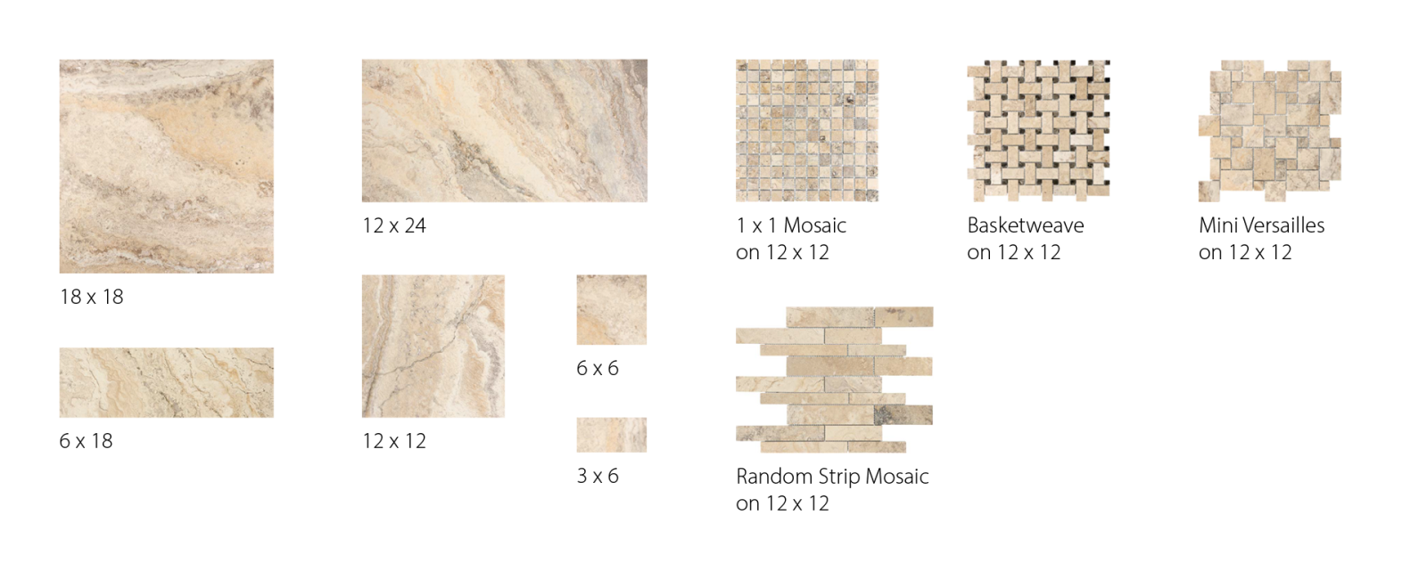 Surface Art Filled & Honed Travertine Picasso TSAFHP0306