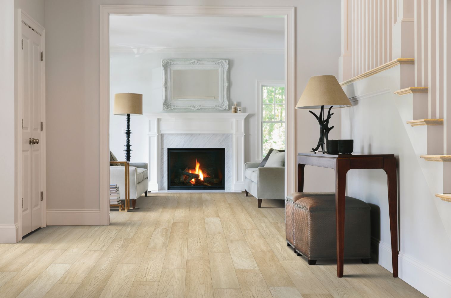 Portico Tecwood Beach Waves Sea Scrolls Hickory 32645-1