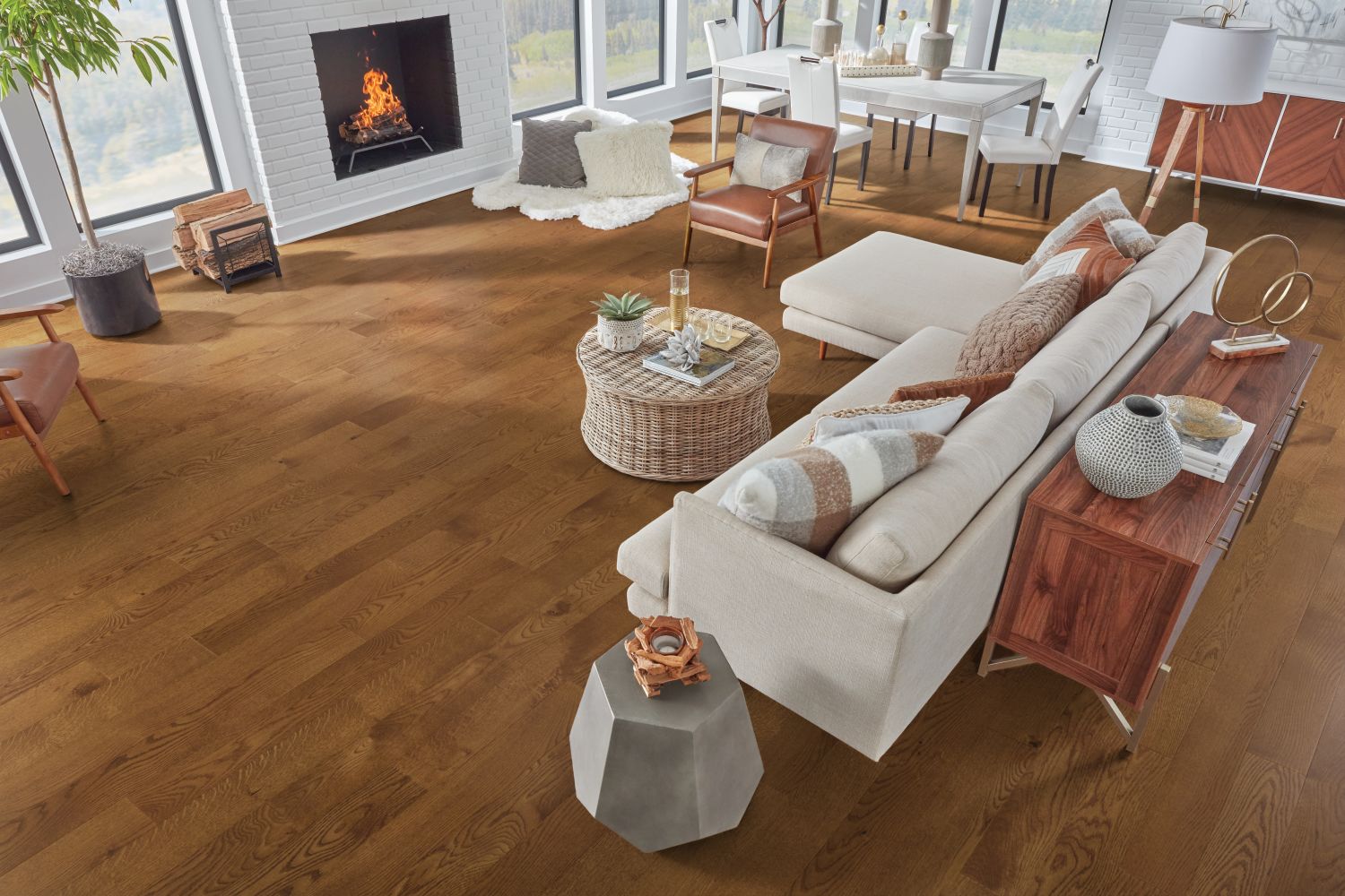 Mohawk Tecwood Essentials Magnolia Farms Tudor Brown Oak MEK55-858