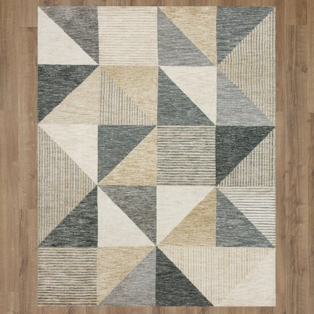 Karastan Rugs Bowen By Drew & Jonathan Home Oblique Tan 5’3″ x 7’10” R1147484063094DJ