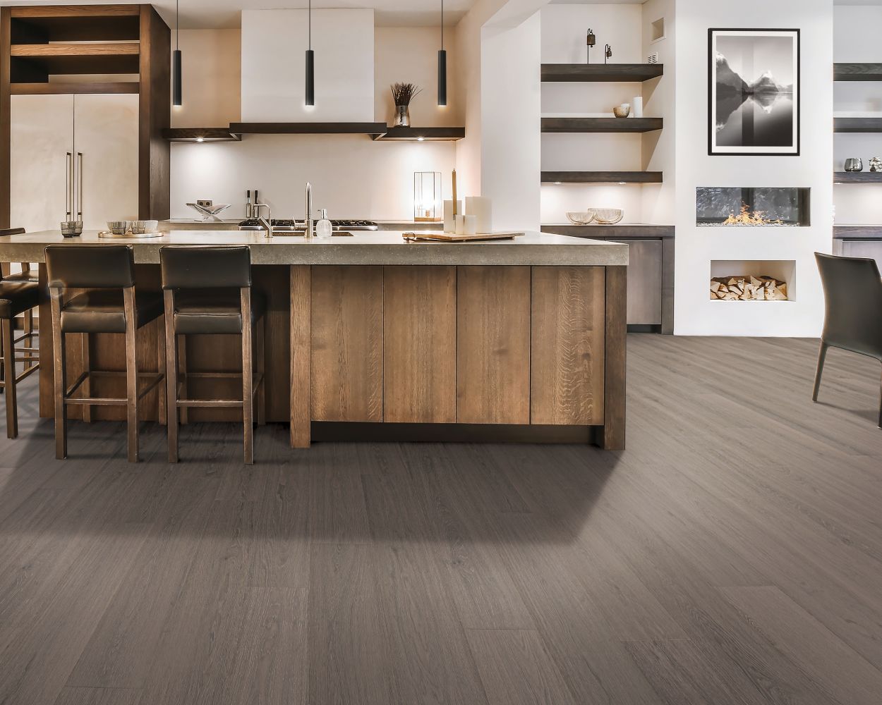 Portico Belleluxe Waterproof Wood Andilair Kendall Charcoal Oak PL800-06