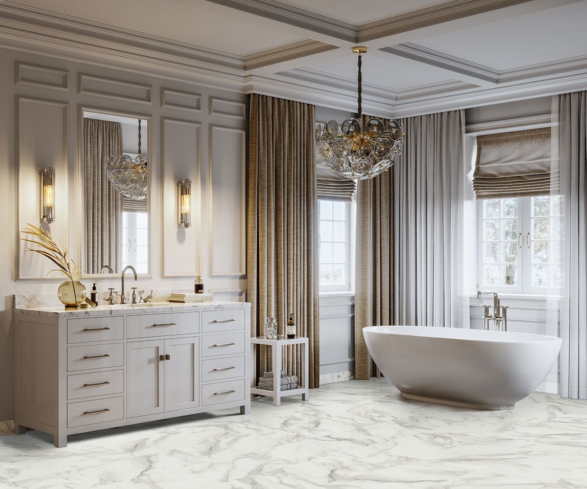 MSI Trecento Calacatta Venosa Gold Luxury Vinyl Tile VTTCALVEGO-SRTRCNT-CALACATTAVENOSAGOLDLUXURYVINYLTILE