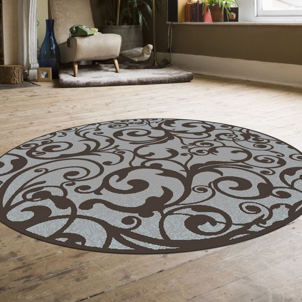 Radici USA Pisa 1845 Grey 5’3″ x 5’3″ Round 18450024GREY