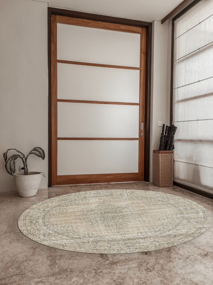 Radici USA Colosseo 3563 Bone 5’3″ x 5’3″ Round 35630024BONE