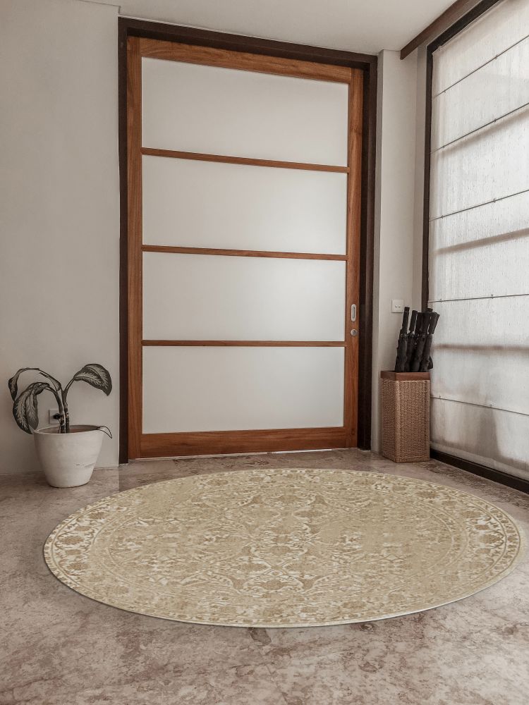 Radici USA Colosseo 3564 Bone 5’3″ x 5’3″ Round 35640024BONE