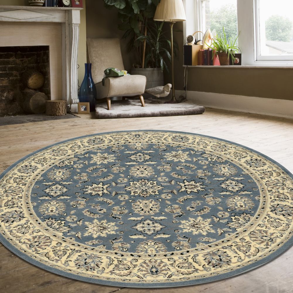 Radici USA Alba 1592 Greyblue 5’3″ x 5’3″ Round 15921405GREYBLUE