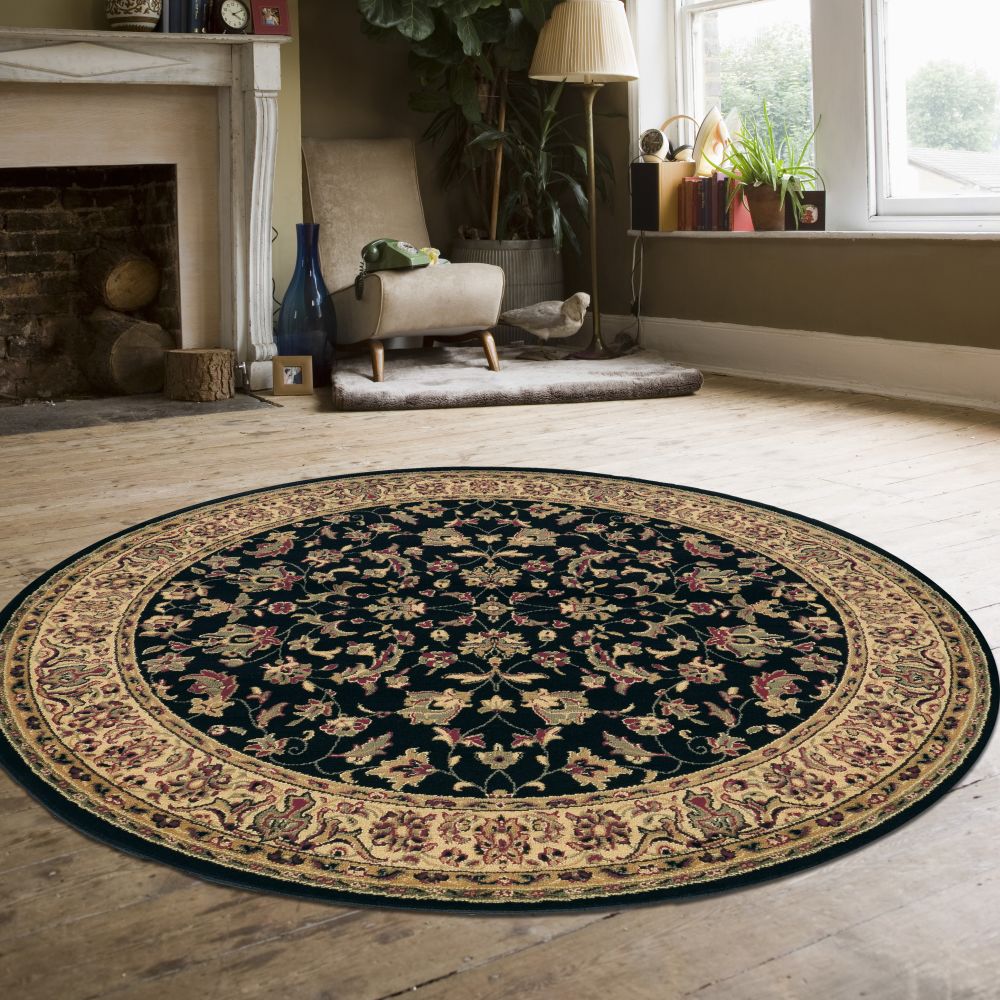 Radici USA Castello 953 Black 5’3″ x 5’3″ Round 9531336BLACK