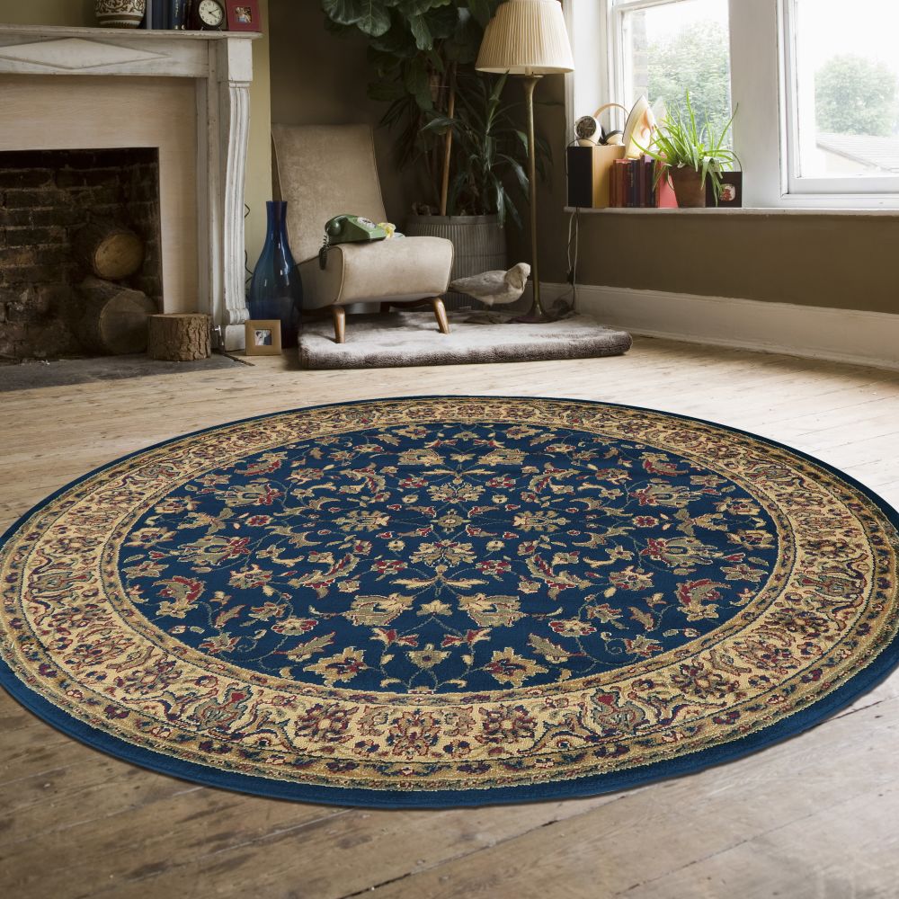Radici USA Castello 953 Navy 5’3″ x 5’3″ Round 9531346NAVY