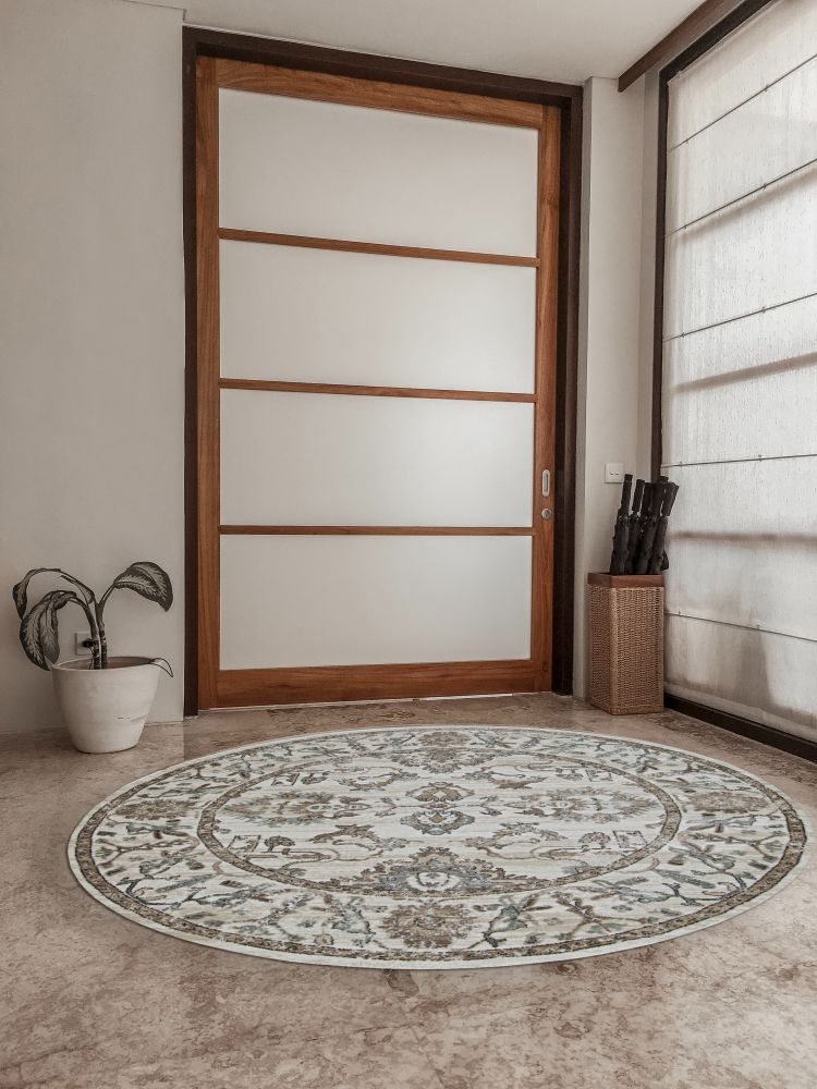 Radici USA Colosseo 3562 Bone 5’3″ x 5’3″ Round 35620024BONE