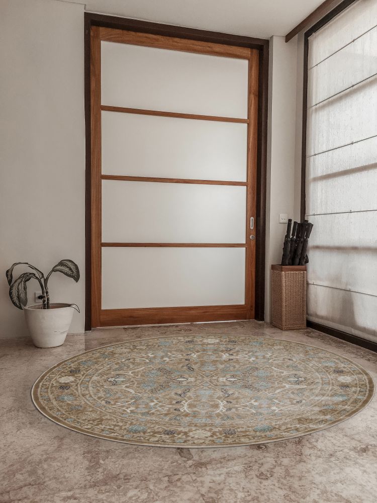 Radici USA Colosseo 3564 Beige 5’3″ x 5’3″ Round 35640014BEIGE