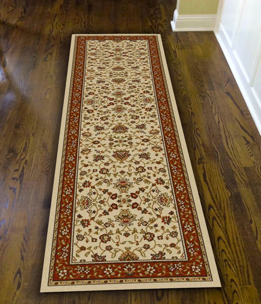 Radici USA Como 1597 Ivory/Brick 2’2″ x 7’7″ Runner 15971444IVORYBRIC