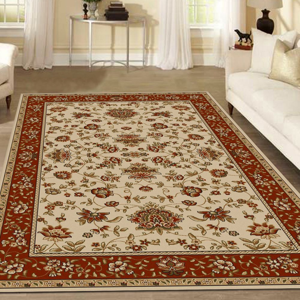 Radici USA Como 1597 Ivory/Brick 3’3″ x 4’11” 15971440IVORYBRIC
