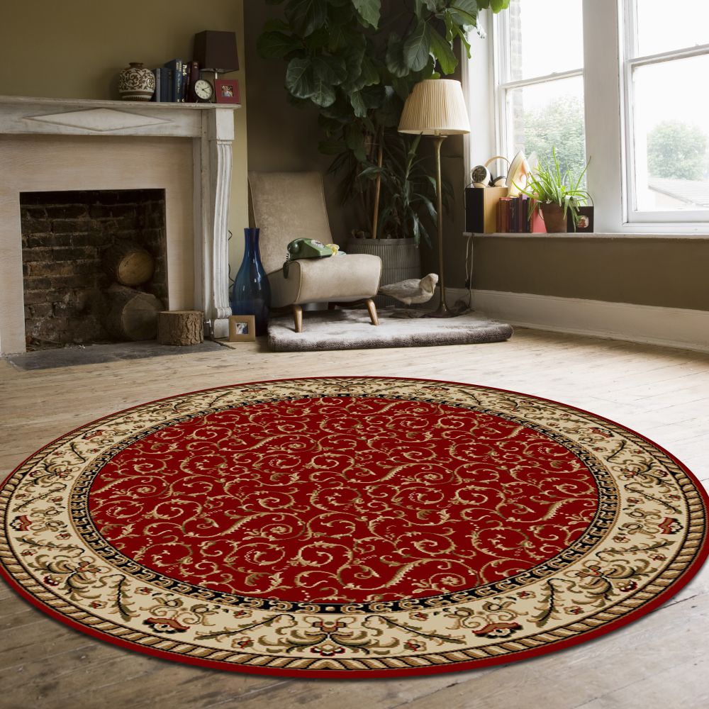 Radici USA Como 1599 Red 5’3″ x 5’3″ Round 15991535RED