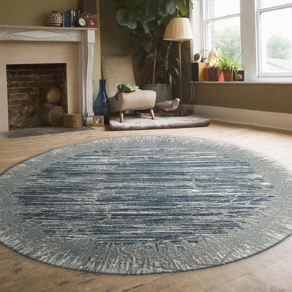 Radici USA Davide 1229 Blue 7’10” x 7’10” Round 12291026BLUE