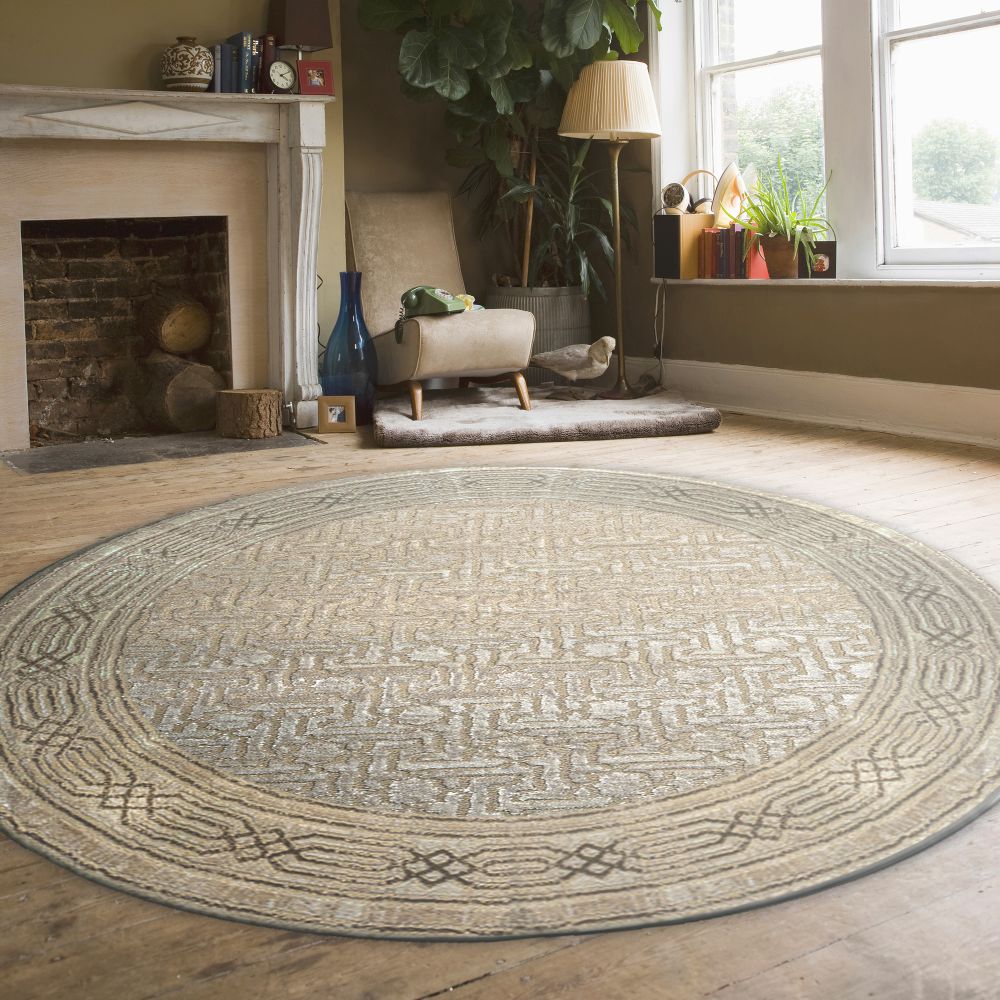 Radici USA Davide 1231 Beige 5’3″ x 5’3″ Round 12311005BEIGE