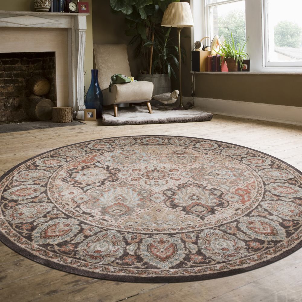 Radici USA Garda 3802 Brown 5’3″ x 5’3″ Round 38020014BROWN