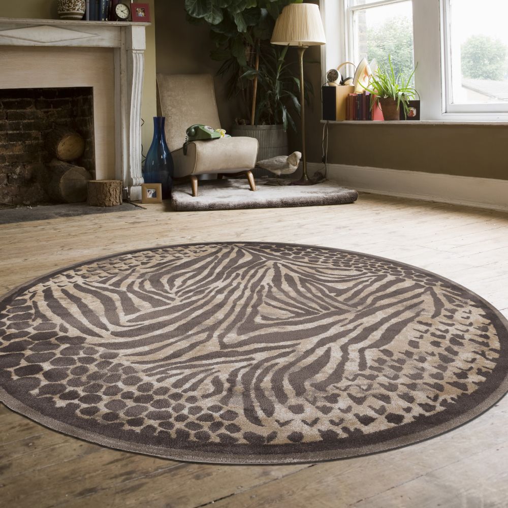 Radici USA Garda 3808 Brown 5’3″ x 5’3″ Round 38080014BROWN
