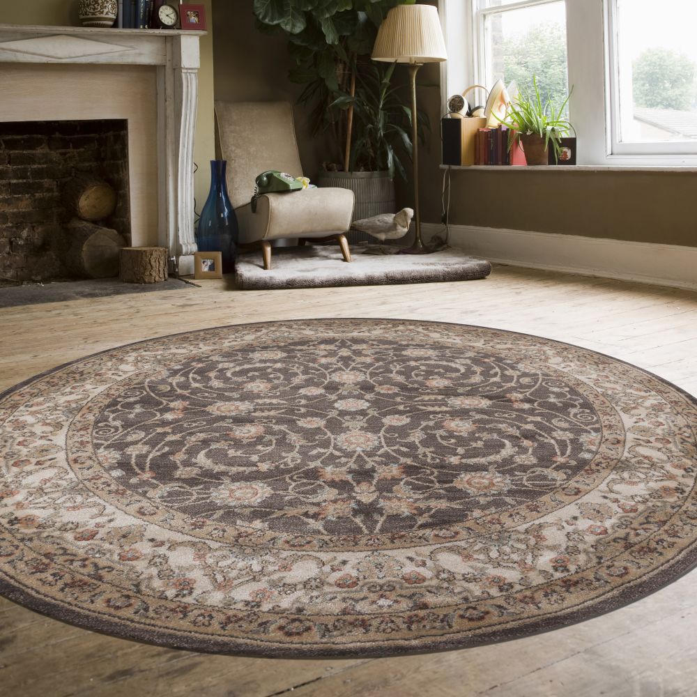 Radici USA Garda 3810 Brown 5’3″ x 5’3″ Round 38100014BROWN