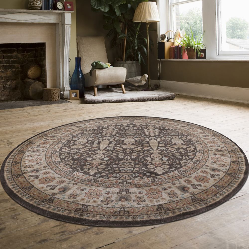 Radici USA Garda 3812 Brown 5’3″ x 5’3″ Round 38121014BROWN