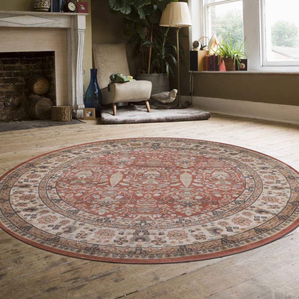 Radici USA Garda 3812 Terracotta 5’3″ x 5’3″ Round 38121034TERRACOTTA