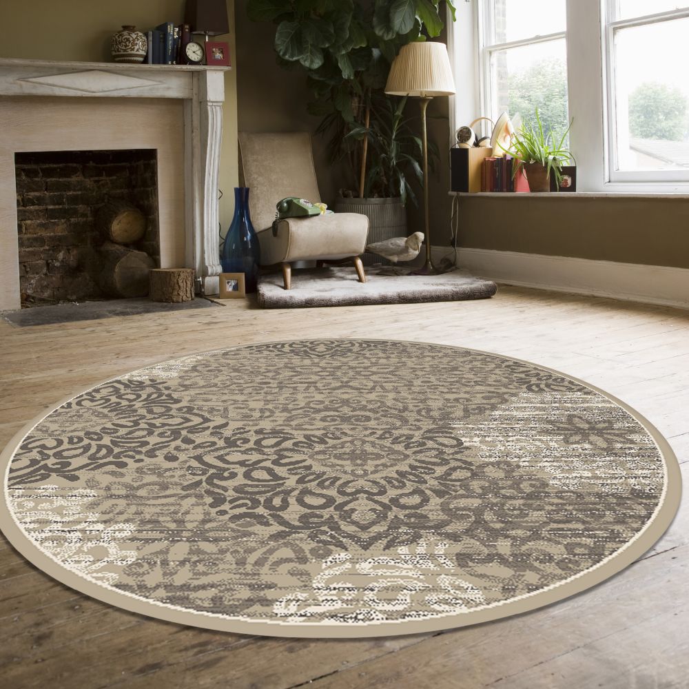 Radici USA Pisa 3471 Beige 7’10” x 7’10” Round 34710015BEIGE