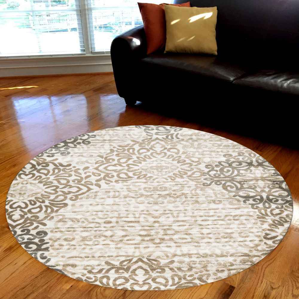 Radici USA Pisa 3471 Bone 7’10” x 7’10” Round 34710035BONE