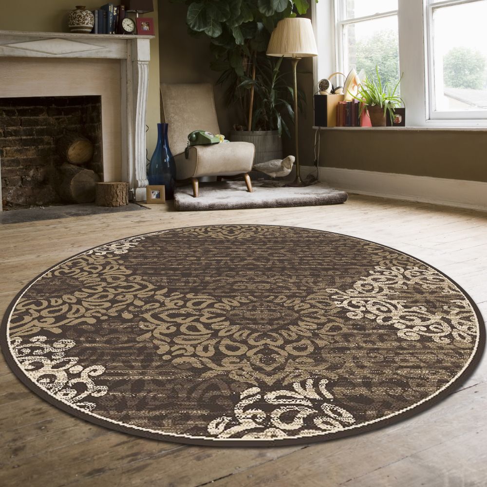 Radici USA Pisa 3471 Brown 5’3″ x 5’3″ Round 34710044BROWN