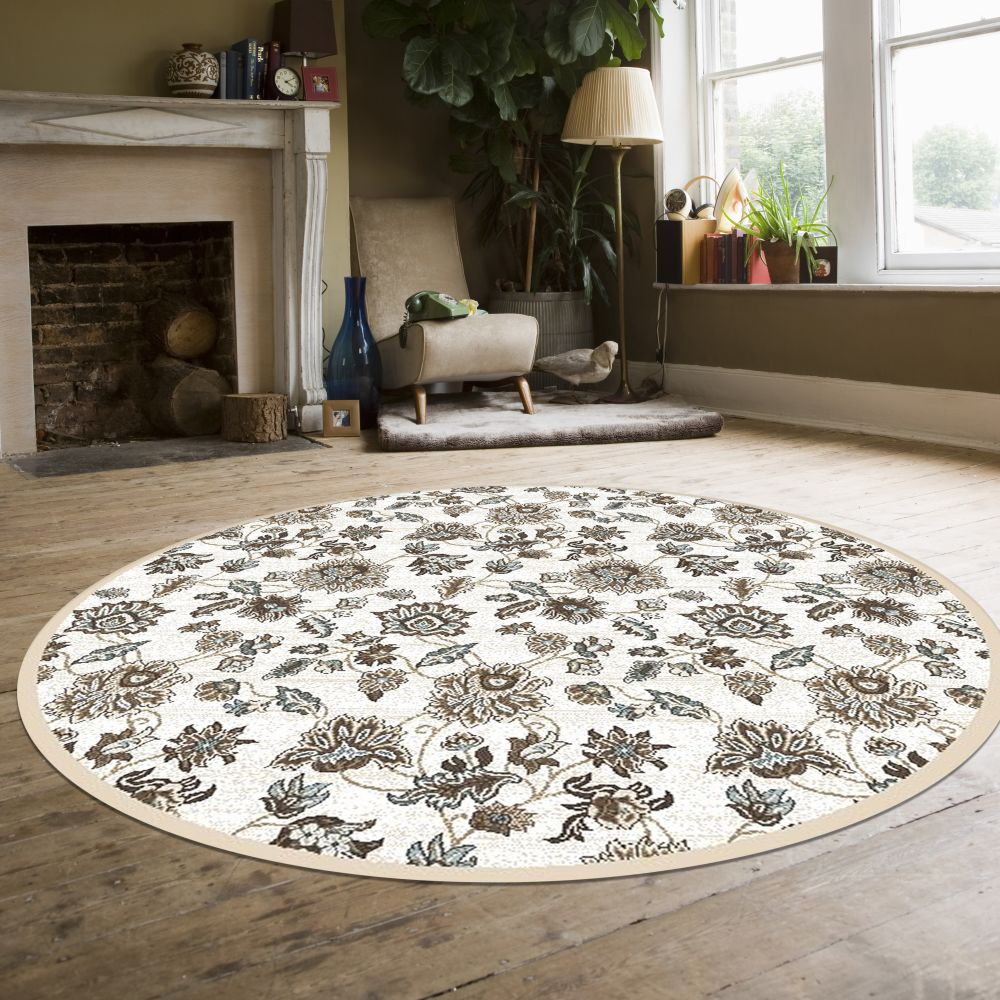 Radici USA Pisa 3475 Bone 7’10” x 7’10” Round 34750025BONE