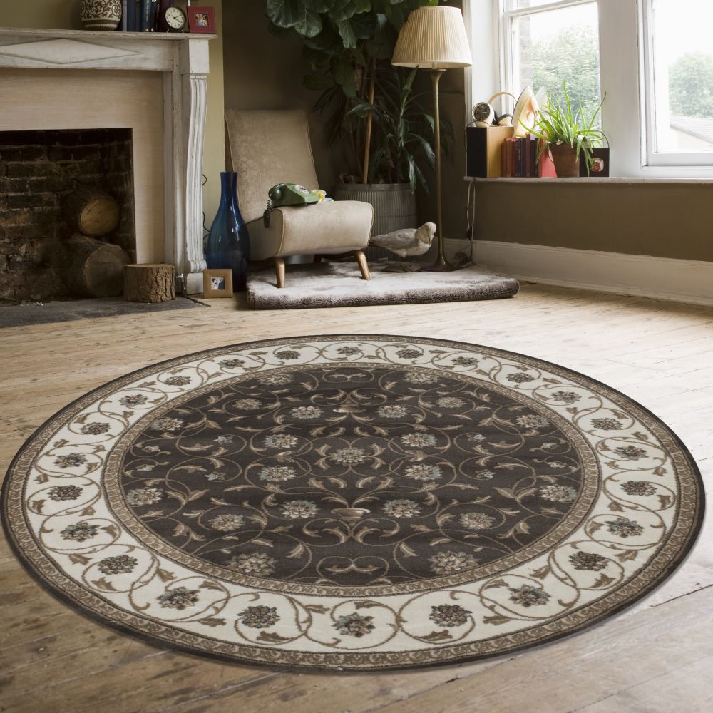 Radici USA Pisa 3743 Brown 5’3″ x 5’3″ Round 37431034BROWN